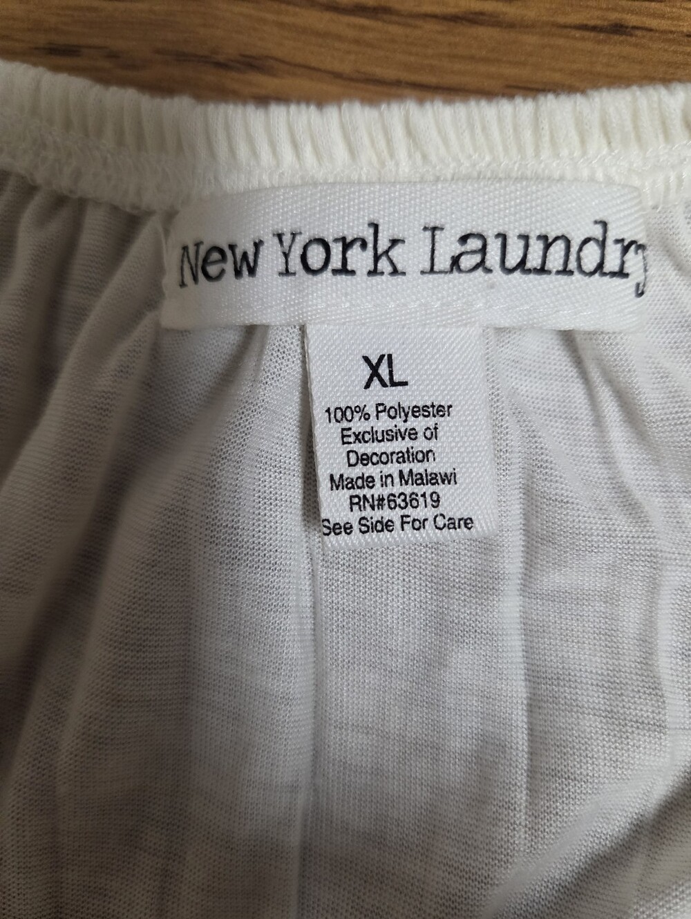 NWOT New York Laundry White Crochet Lace-Trim Short Sleeve Top Size XL - Picture 5 of 10